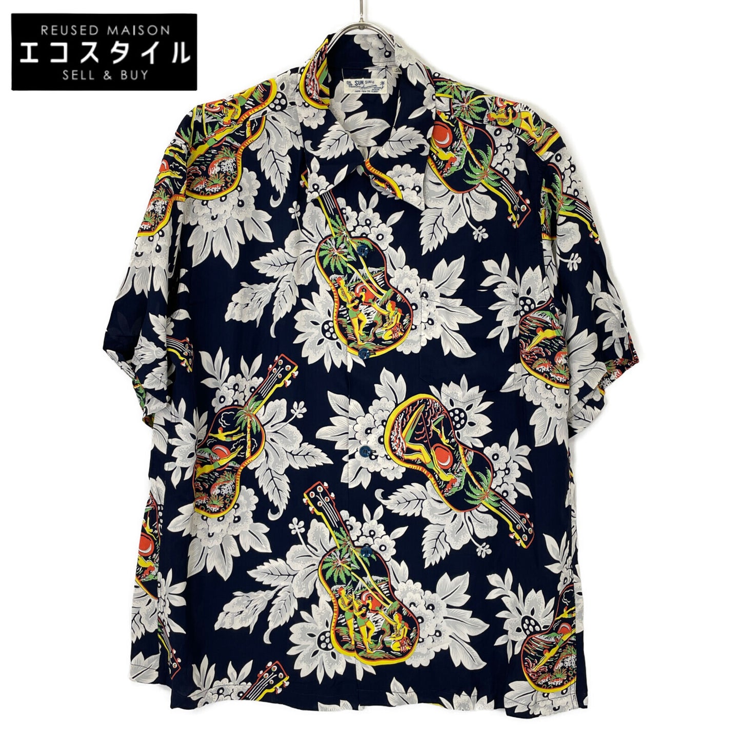 SUN SURF サンサーフ SS38029 RAYON S/S UKULELE MELODY トップス L