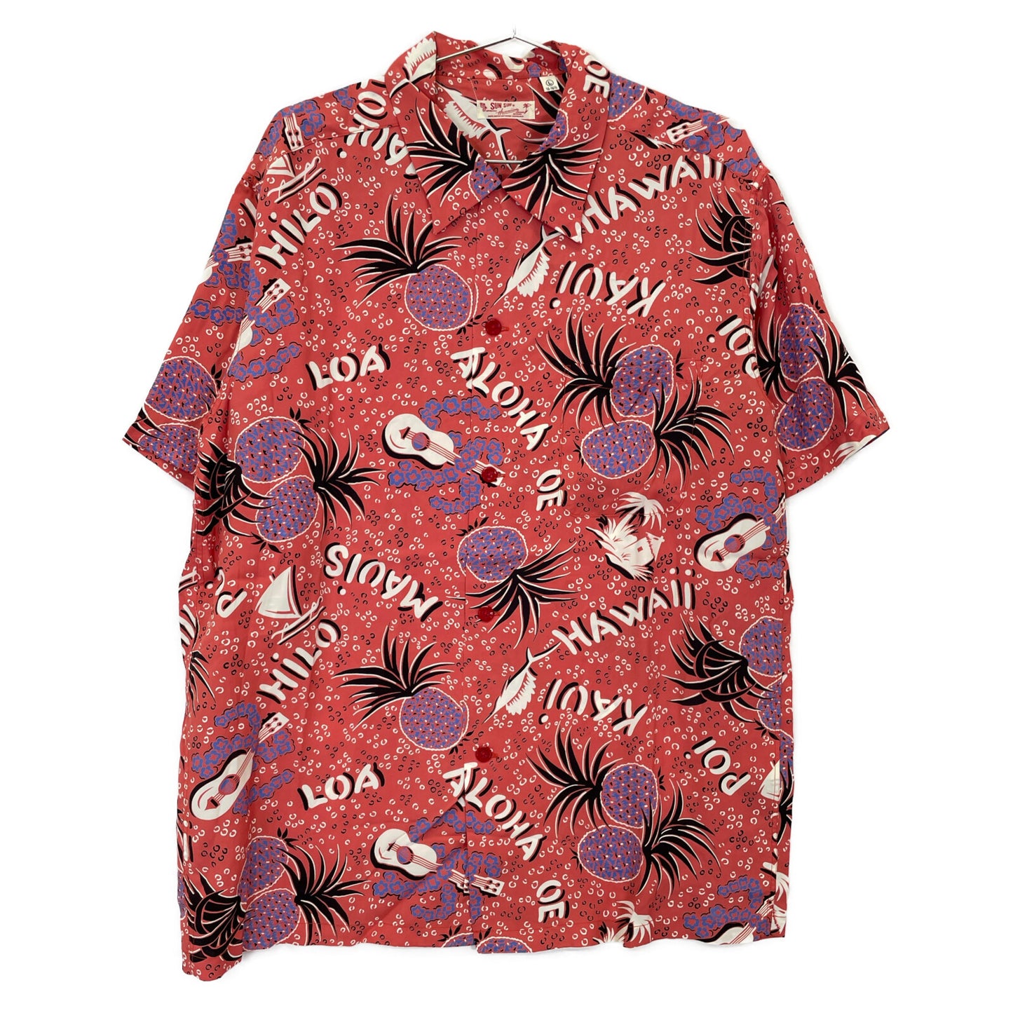 SUN SURF サンサーフ SS34445 RAYON S/S LOCAL PINEAPPLE トップス L