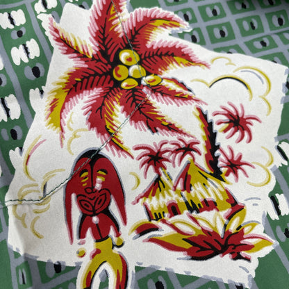 SUN SURF サンサーフ SS37459 COCONUT TREE SQUARES トップス L