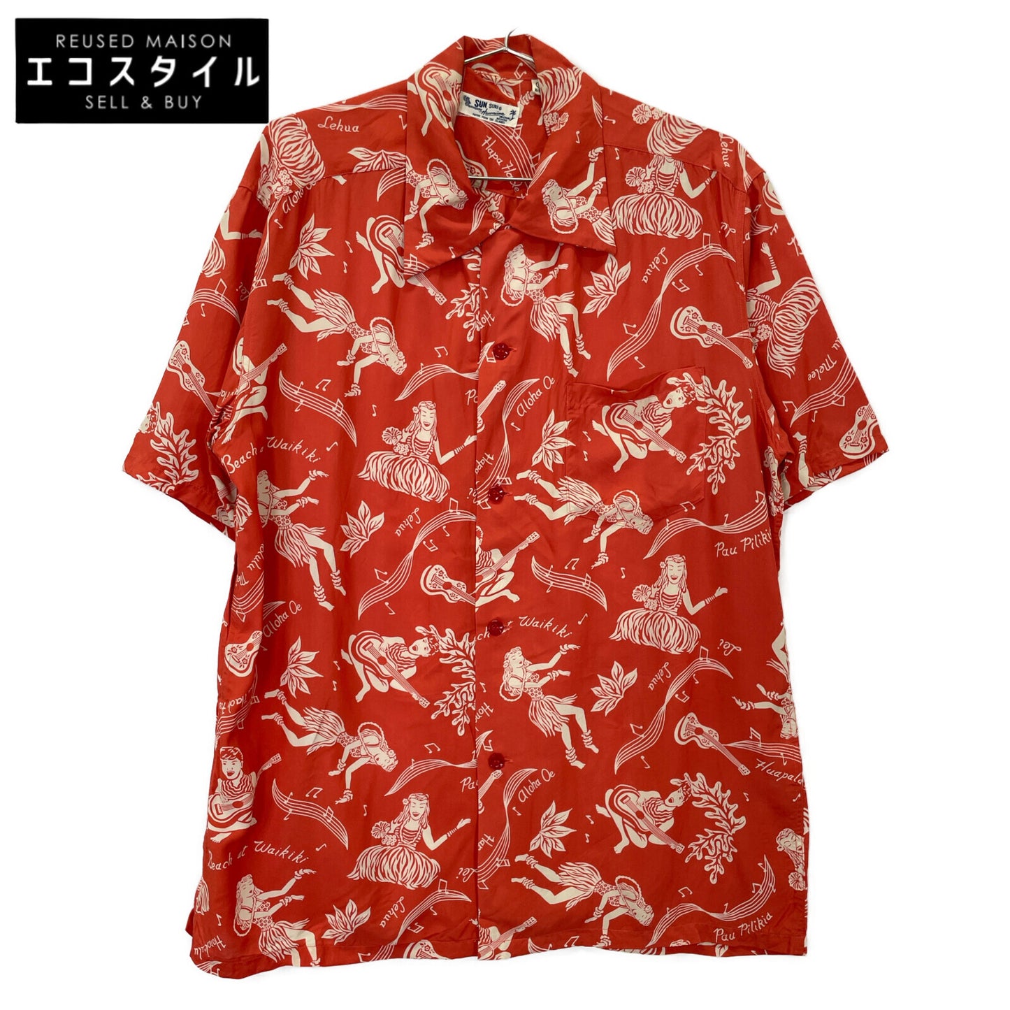 SUN SURF サンサーフ SS35656 HAPA HAOLE HULA トップス L