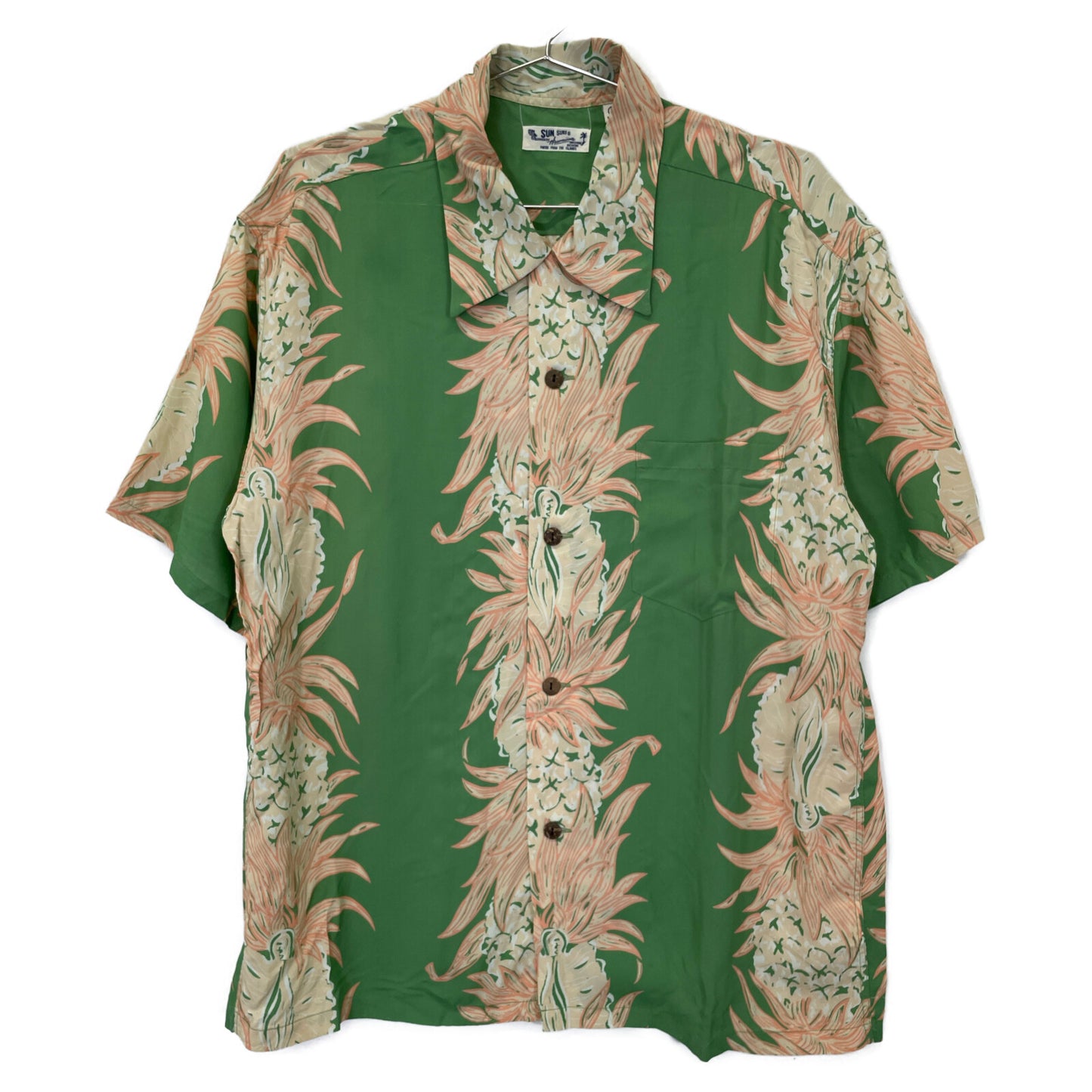 SUN SURF サンサーフ SS36828 PINEAPPLE CHAIN BORDER トップス L