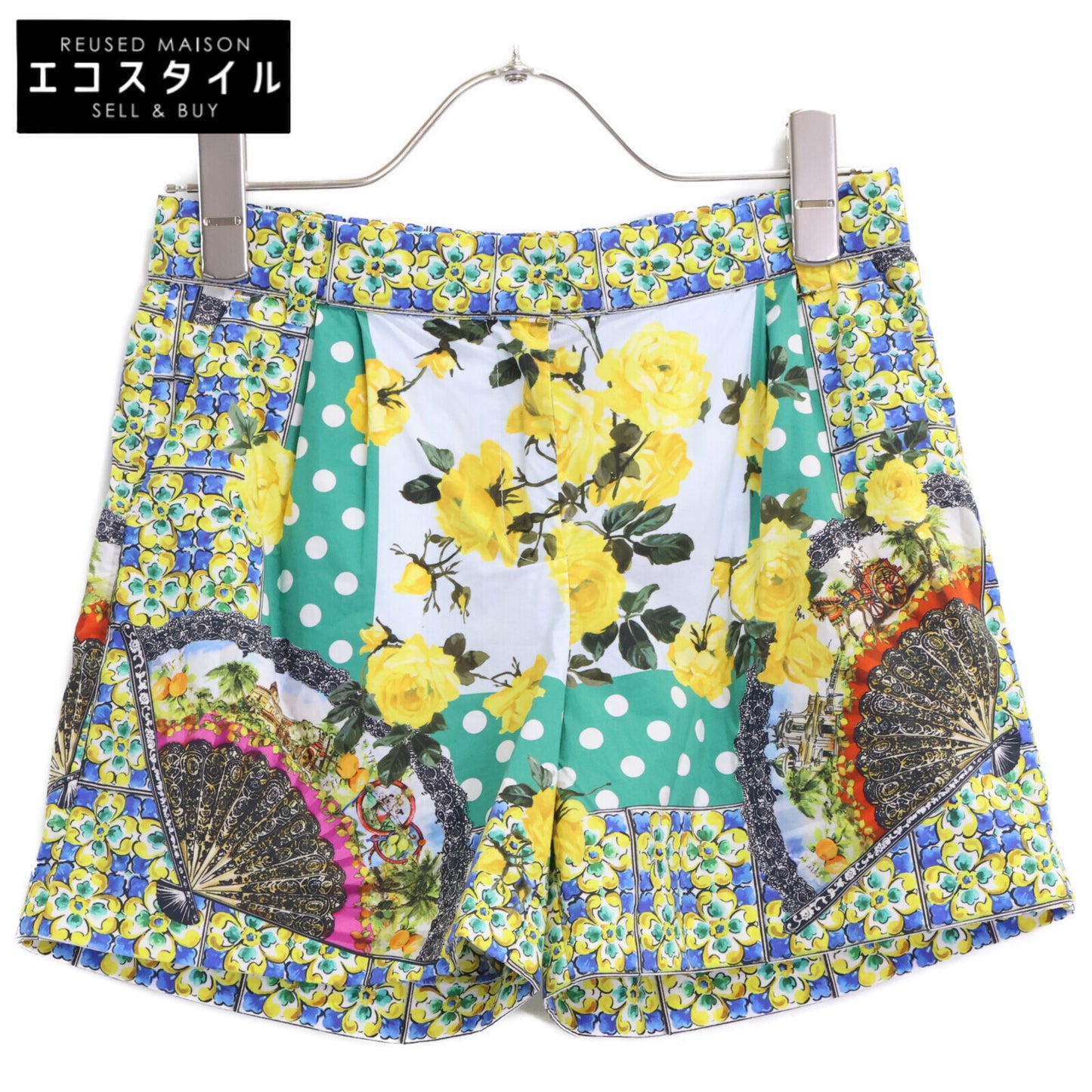 DOLCE&GABBANA ドルチェアンドガッバーナ L51Q16/FP5IW ﾏﾖﾘｶ柄ｼｮｰﾄﾊﾟﾝﾂ ボトムス 9/10