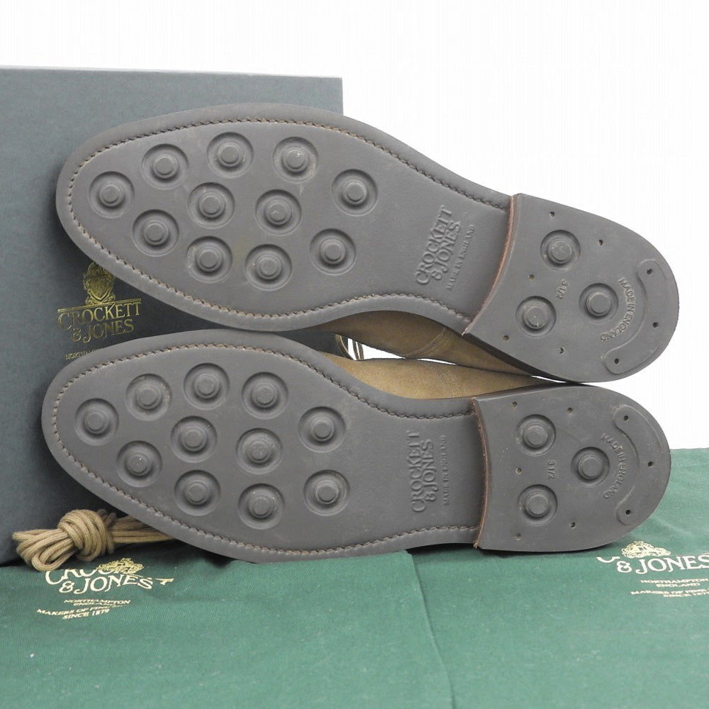 Crockett&Jones クロケット＆ジョーンズ 美品 ARGYLL/アーガイル スエード キャップトゥブーツ シューズ メンズ サンド 7 1/2E シューズ 7 1/2E