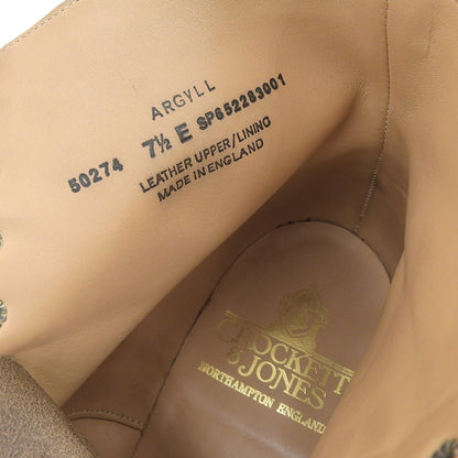Crockett&Jones クロケット＆ジョーンズ 美品 ARGYLL/アーガイル スエード キャップトゥブーツ シューズ メンズ サンド 7 1/2E シューズ 7 1/2E
