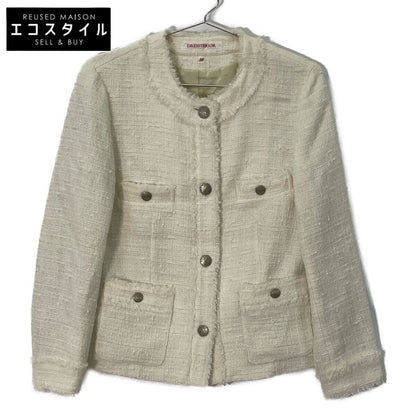 DRESSTERIOR ドレステリア 085-46001 ﾎﾜｲﾄ ﾌﾘﾝｼﾞﾂｨｰﾄﾞｼﾞｬｹｯﾄ ジャケット 36