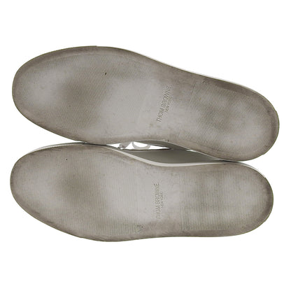 THOM BROWNE トムブラウン 美品 レザー スニーカー シューズ メンズ 白 ホワイト 8 シューズ 8(US)