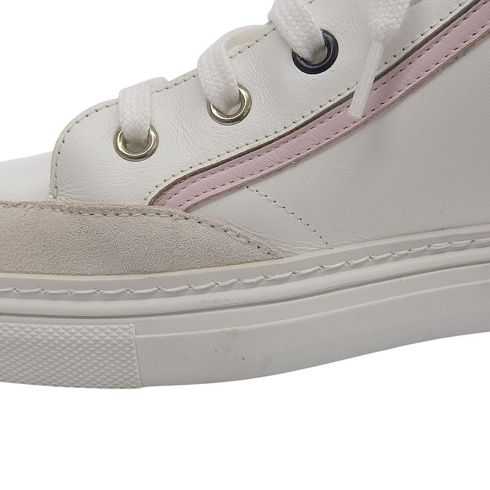 THOM BROWNE トムブラウン 美品 レザー スニーカー シューズ メンズ 白 ホワイト 8 シューズ 8(US)