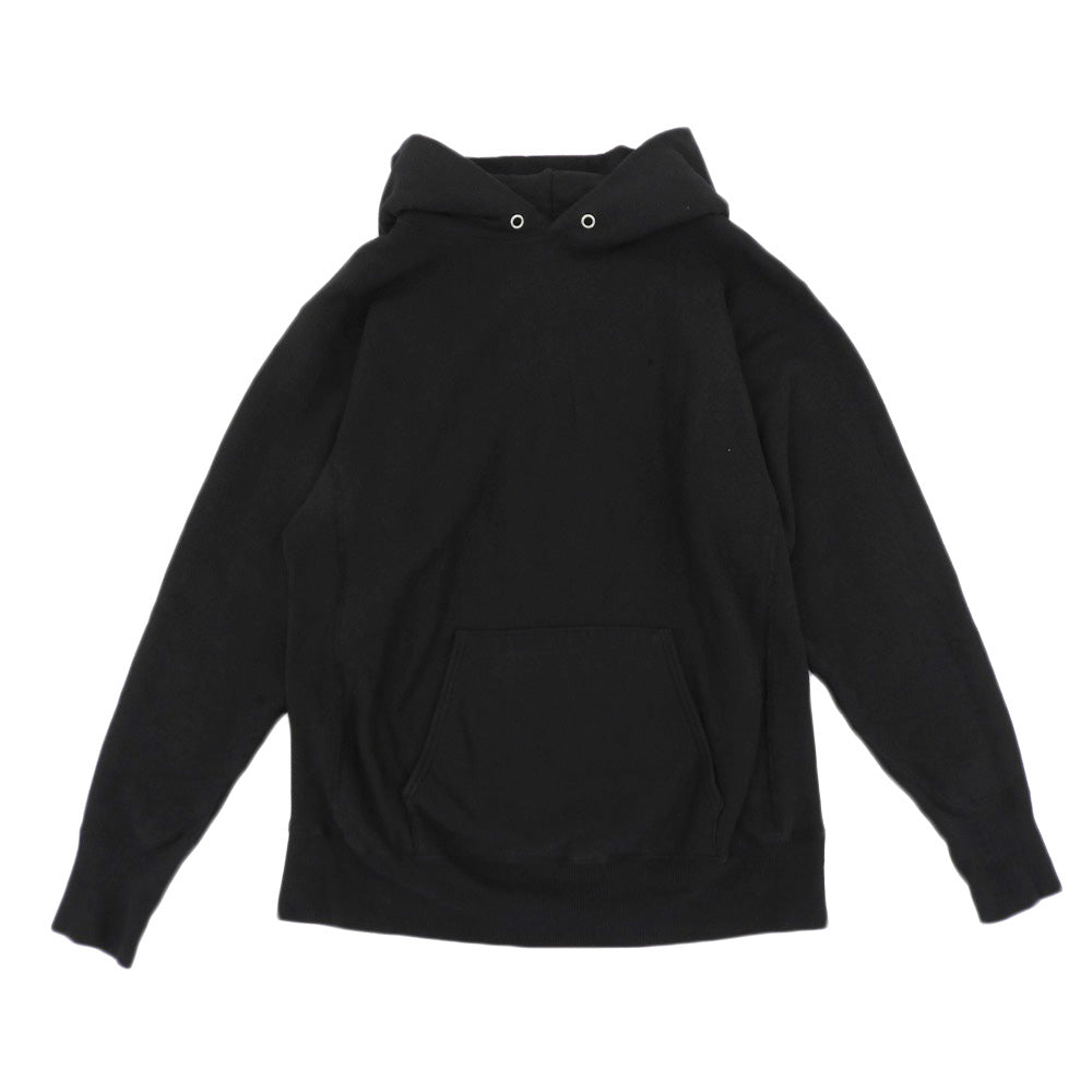 ATON エイトン 美品 GARMENT DYED URAKE HOODIE コットン トップス メンズ ブラック 06 KKAGSW0100 トップス 06