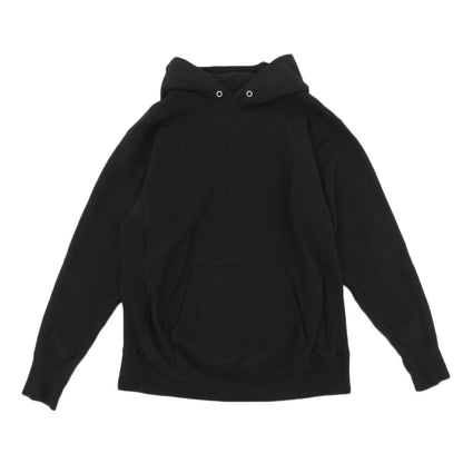 ATON エイトン 美品 GARMENT DYED URAKE HOODIE コットン トップス メンズ ブラック 06 KKAGSW0100 トップス 06