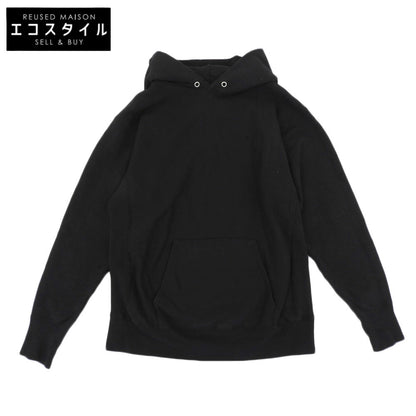 ATON エイトン 美品 GARMENT DYED URAKE HOODIE コットン トップス メンズ ブラック 06 KKAGSW0100 トップス 06