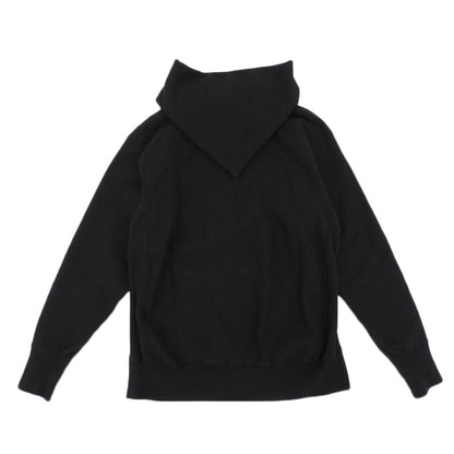 ATON エイトン 美品 GARMENT DYED URAKE HOODIE コットン トップス メンズ ブラック 06 KKAGSW0100 トップス 06