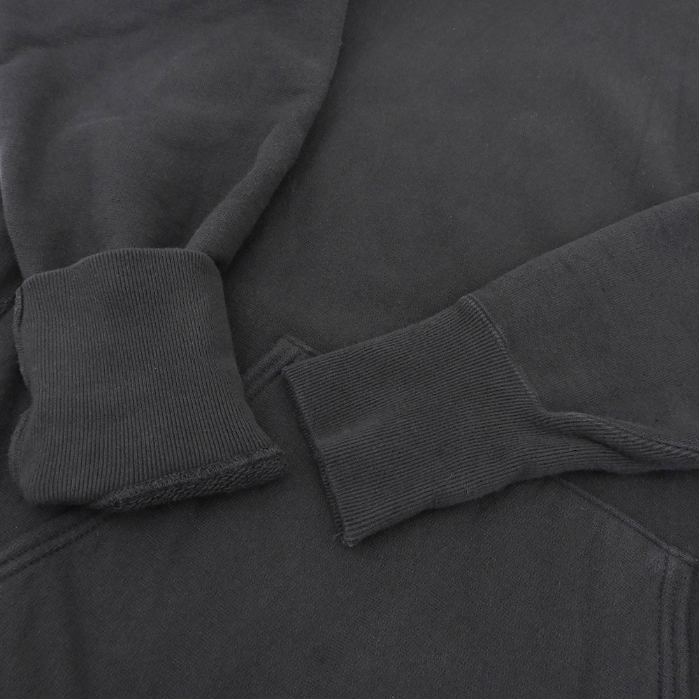 ATON エイトン 美品 GARMENT DYED URAKE HOODIE コットン トップス メンズ ブラック 06 KKAGSW0100 トップス 06