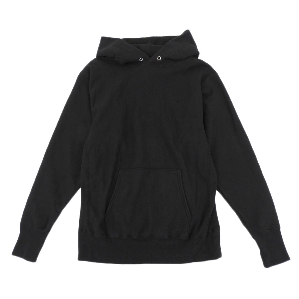 ATON エイトン 美品 GARMENT DYED URAKE HOODIE コットン トップス メンズ ブラック 04 KKAGSW0100 トップス 04
