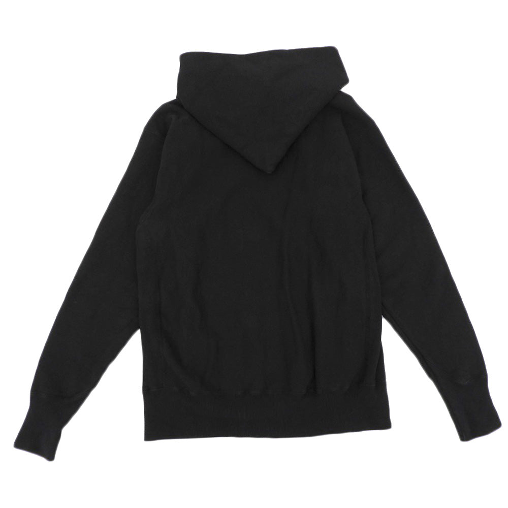 ATON エイトン 美品 GARMENT DYED URAKE HOODIE コットン トップス メンズ ブラック 04 KKAGSW0100 トップス 04