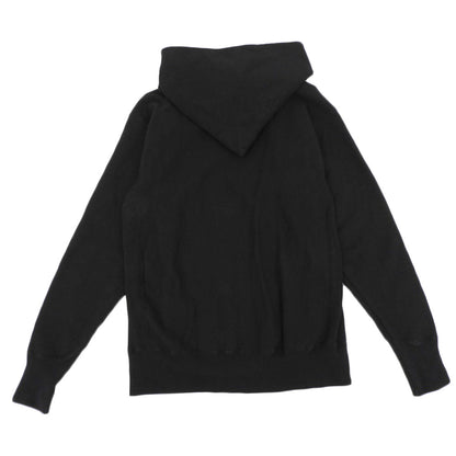 ATON エイトン 美品 GARMENT DYED URAKE HOODIE コットン トップス メンズ ブラック 04 KKAGSW0100 トップス 04