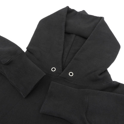 ATON エイトン 美品 GARMENT DYED URAKE HOODIE コットン トップス メンズ ブラック 04 KKAGSW0100 トップス 04