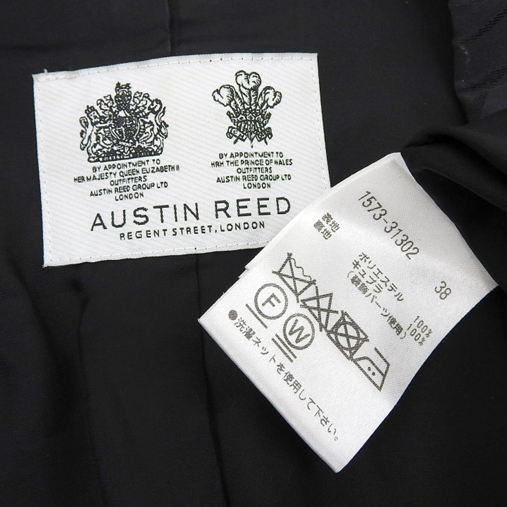 AUSTIN REED オースチンリード 総バラ模様 パールボタン ジャケット スカート セットアップ スーツ レディース 黒 38 1573-31302/41303 38