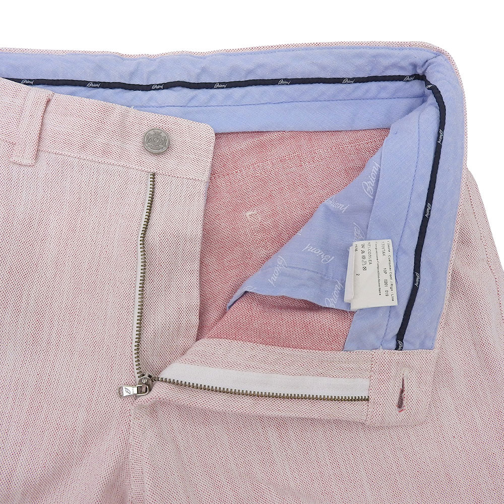 Brioni ブリオーニ 美品 STELVIO ストレッチパンツ コットン ボトムス メンズ ピンク系 48R ボトムス 48R