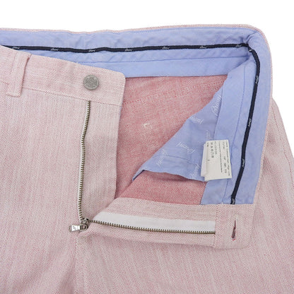 Brioni ブリオーニ 美品 STELVIO ストレッチパンツ コットン ボトムス メンズ ピンク系 48R ボトムス 48R