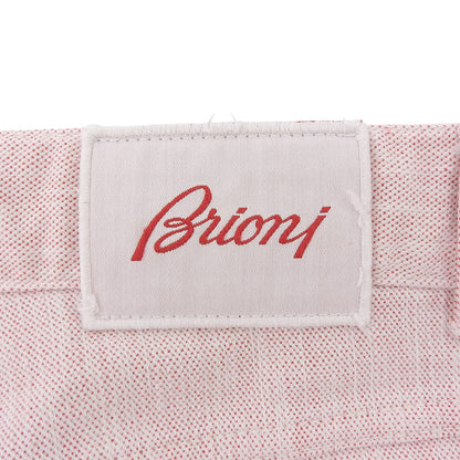 Brioni ブリオーニ 美品 STELVIO ストレッチパンツ コットン ボトムス メンズ ピンク系 48R ボトムス 48R