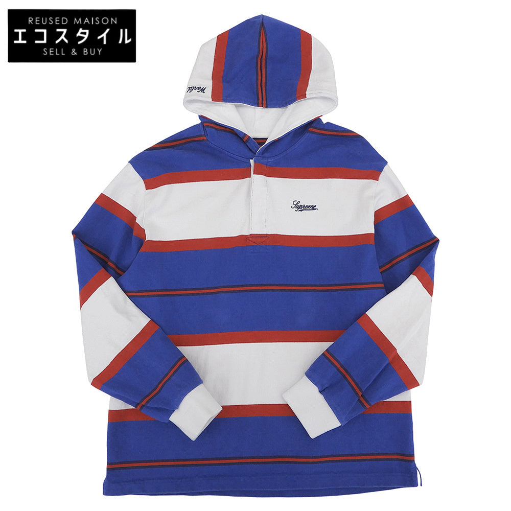 Supreme シュプリーム hooded rugby コットン パーカー トップス メンズ マルチカラー M 24FW トップス M