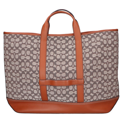 COACH コーチ 【美品/22年製】CG206 トビー ターンロック トート シグネチャー テキスタイル ジャカード ヴァーシティ パッチ トートバッグ