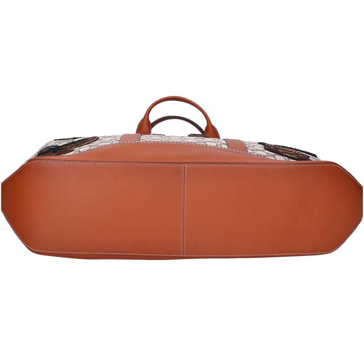 COACH コーチ 【美品/22年製】CG206 トビー ターンロック トート シグネチャー テキスタイル ジャカード ヴァーシティ パッチ トートバッグ