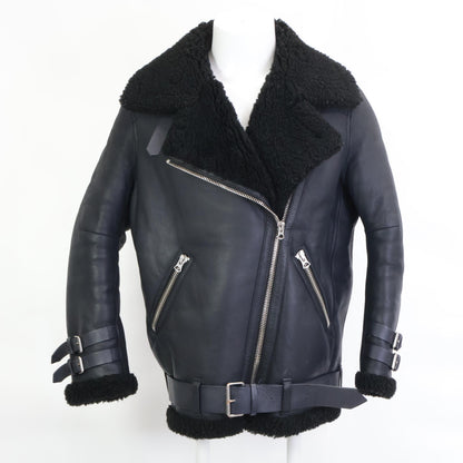 ACNE STUDIOS アクネ ストゥディオズ 1AQ173 VELOCITE PAW17 ラムムートン ダブルライダース ジャケット 36