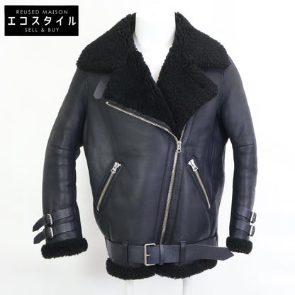 ACNE STUDIOS アクネ ストゥディオズ 1AQ173 VELOCITE PAW17 ラムムートン ダブルライダース ジャケット 36