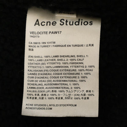 ACNE STUDIOS アクネ ストゥディオズ 1AQ173 VELOCITE PAW17 ラムムートン ダブルライダース ジャケット 36