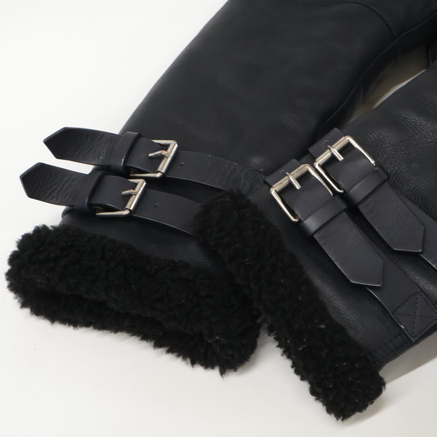 ACNE STUDIOS アクネ ストゥディオズ 1AQ173 VELOCITE PAW17 ラムムートン ダブルライダース ジャケット 36