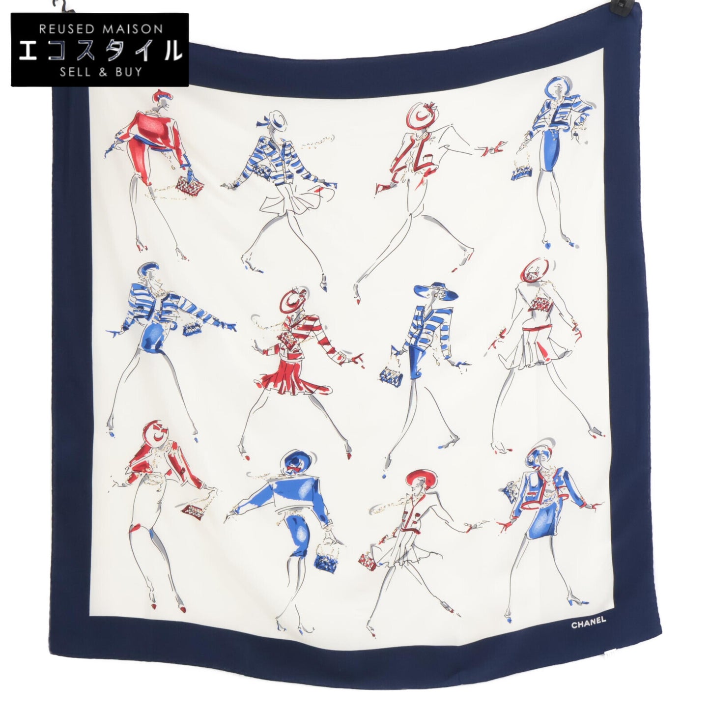 CHANEL シャネル Hot dance of mademoiselle マドモアゼル シルク スカーフ