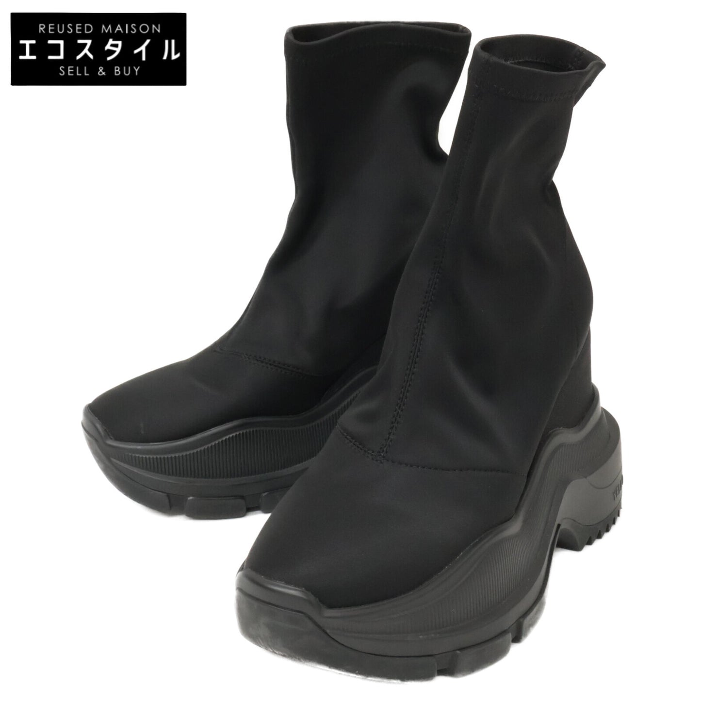 YELLO イエロ 【美品】YE-25A1-SB02 TOKYO BLACK MID SNEAKER SHORT BOOTS ミッド スニーカー ショート ブーツ シューズ S