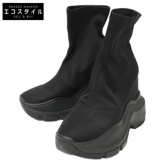 YELLO イエロ 【美品】YE-25A1-SB02 TOKYO BLACK MID SNEAKER SHORT BOOTS ミッド スニーカー ショート ブーツ シューズ S
