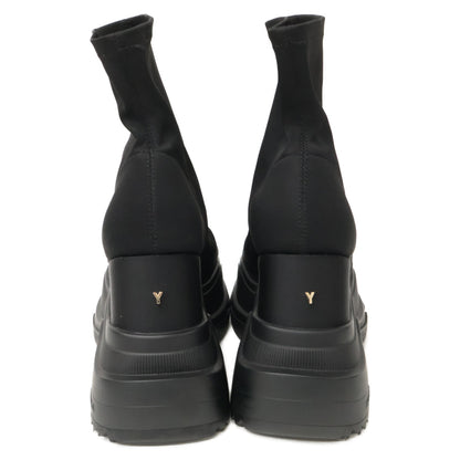 YELLO イエロ 【美品】YE-25A1-SB02 TOKYO BLACK MID SNEAKER SHORT BOOTS ミッド スニーカー ショート ブーツ シューズ S
