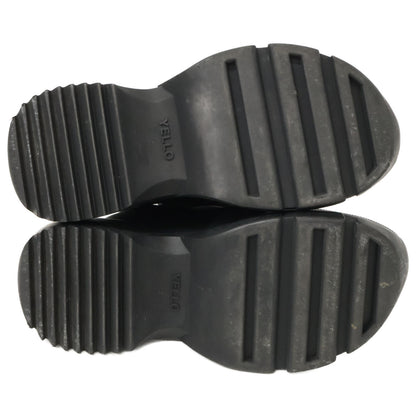 YELLO イエロ 【美品】YE-25A1-SB02 TOKYO BLACK MID SNEAKER SHORT BOOTS ミッド スニーカー ショート ブーツ シューズ S