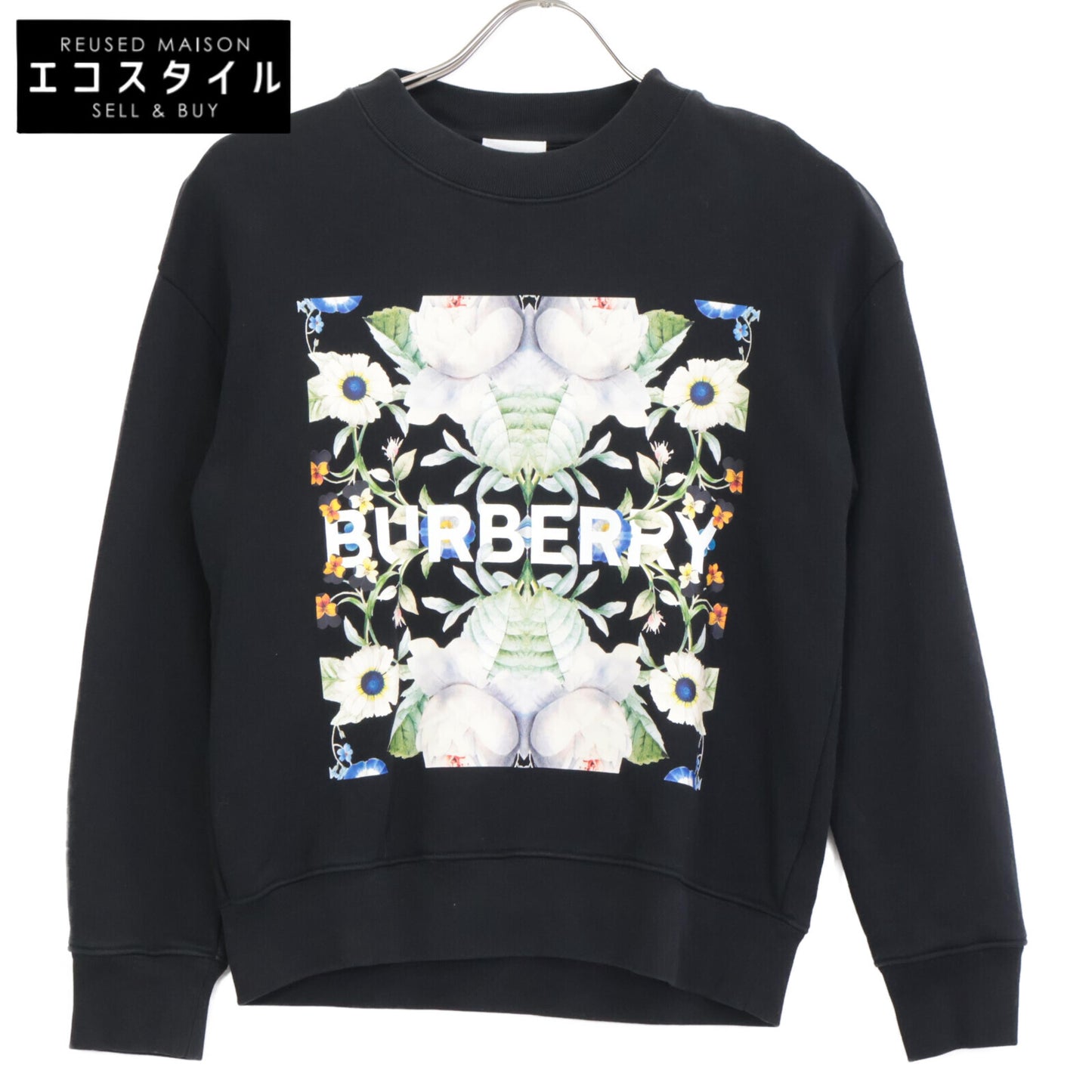 BURBERRY バーバリー 8048608 ﾓﾝﾀｰｼﾞｭ ﾌﾟﾘﾝﾄ ｸﾙｰﾈｯｸ ｽｳｪｯﾄｼｬﾂ トップス 10Y／140