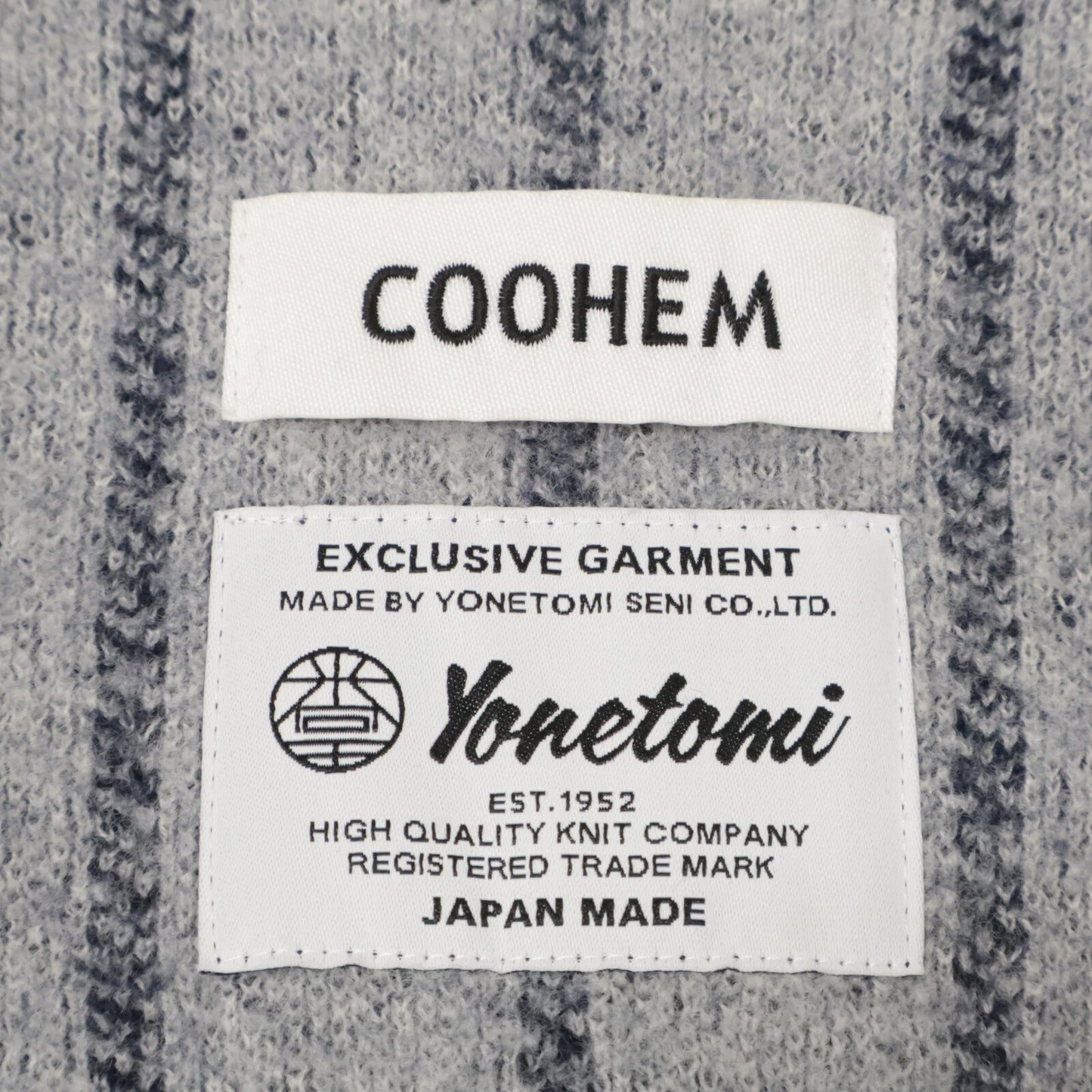 Coohem コーヘン ﾖﾈﾄﾐ 20-204-206 ｽﾄﾗｲﾌﾟﾀﾞﾌﾞﾙｼﾞｬｹｯﾄ ジャケット L