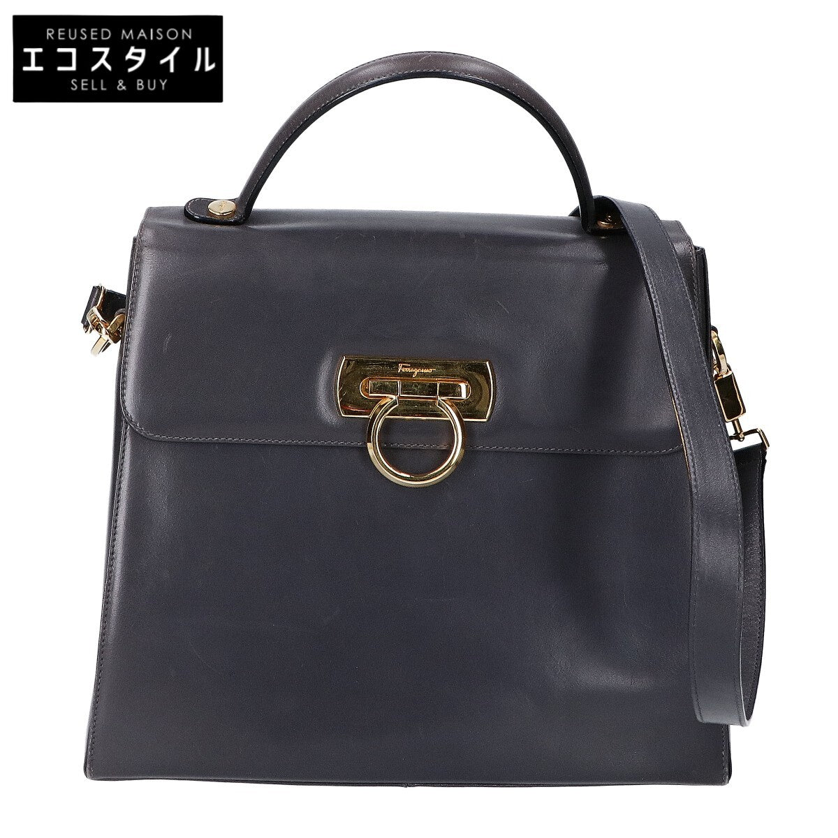 Salvatore Ferragamo サルヴァトーレフェラガモ E210536 ガンチーニ トップハンドルバッグ ハンドバッグ