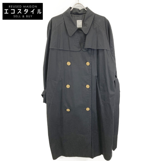 CELINE セリーヌ ｼﾞｪｰｼｰｼｰ期 ﾌﾞﾗｯｸ 金ﾎﾞﾀﾝﾄﾚﾝﾁｺｰﾄ　90s コート 表記なし