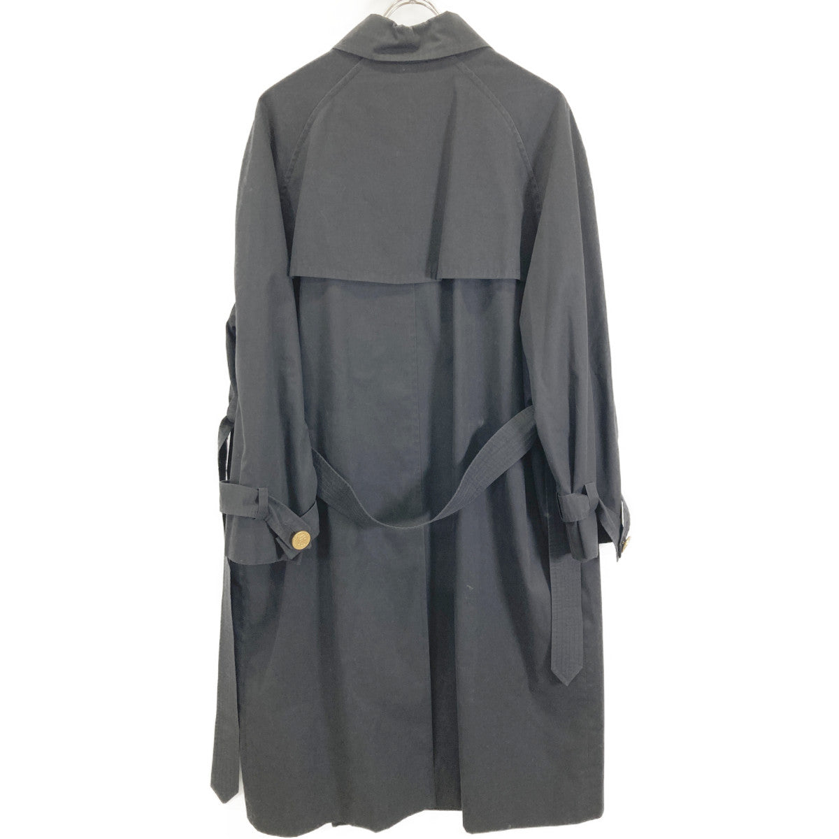 CELINE セリーヌ ｼﾞｪｰｼｰｼｰ期 ﾌﾞﾗｯｸ 金ﾎﾞﾀﾝﾄﾚﾝﾁｺｰﾄ　90s コート 表記なし