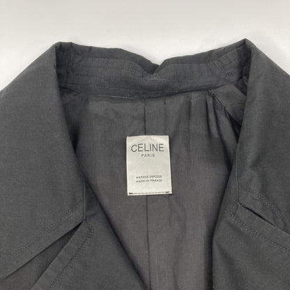 CELINE セリーヌ ｼﾞｪｰｼｰｼｰ期 ﾌﾞﾗｯｸ 金ﾎﾞﾀﾝﾄﾚﾝﾁｺｰﾄ　90s コート 表記なし