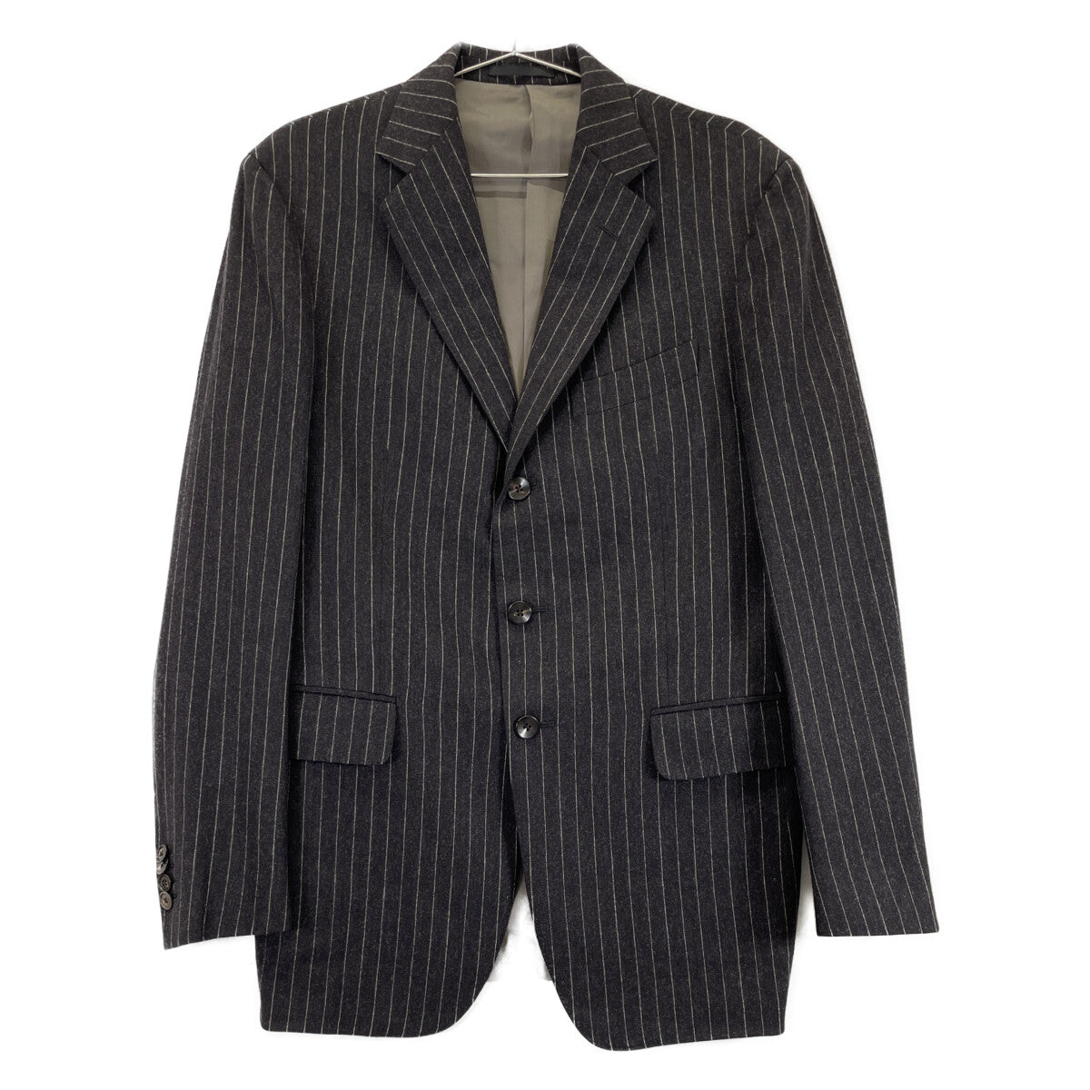 BOGLIOLI ボリオリ 3Bｽﾄﾗｲﾌﾟｼﾝｸﾞﾙｳｰﾙｽｰﾂ スーツ セットアップ 48