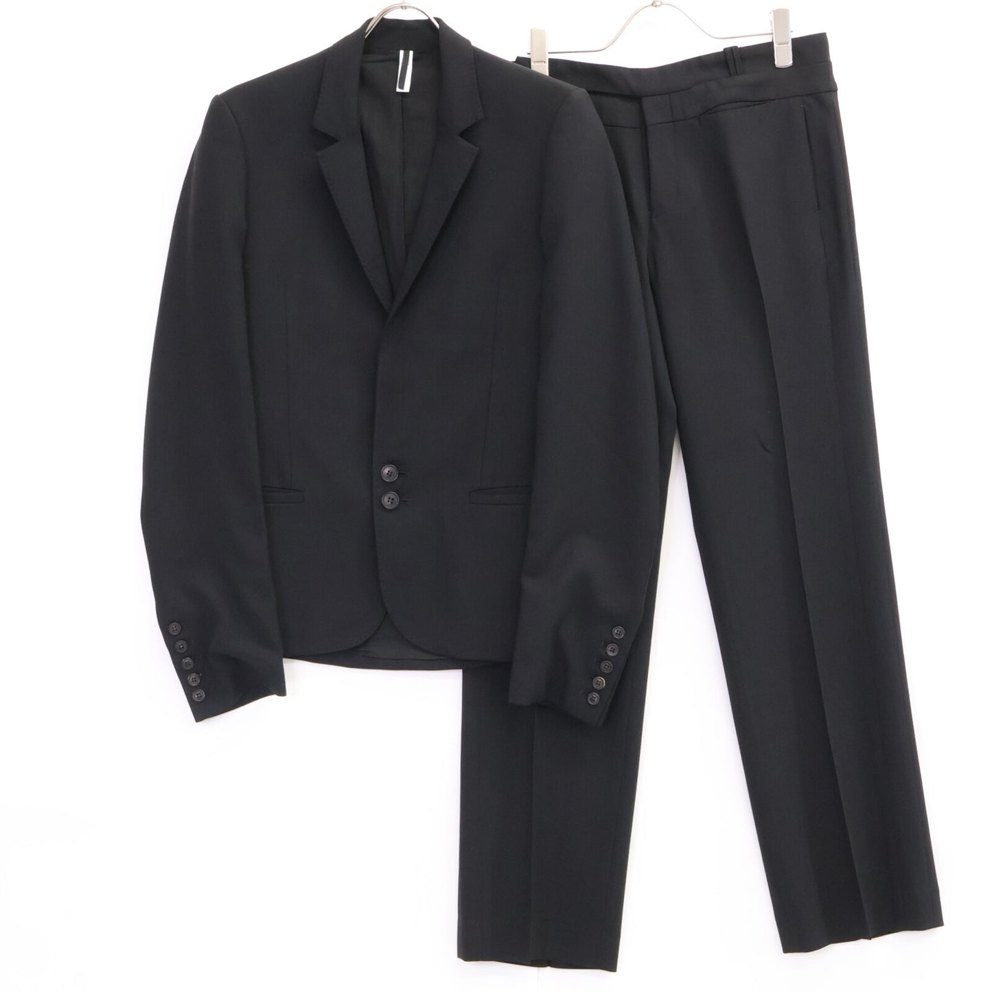 Bruno Pieters ブルーノピーターズ ﾌﾞﾗｯｸ 2Bｼﾝｸﾞﾙｽｰﾂ スーツ セットアップ 48