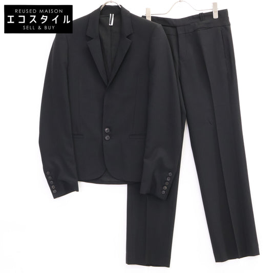 Bruno Pieters ブルーノピーターズ ﾌﾞﾗｯｸ 2Bｼﾝｸﾞﾙｽｰﾂ スーツ セットアップ 48