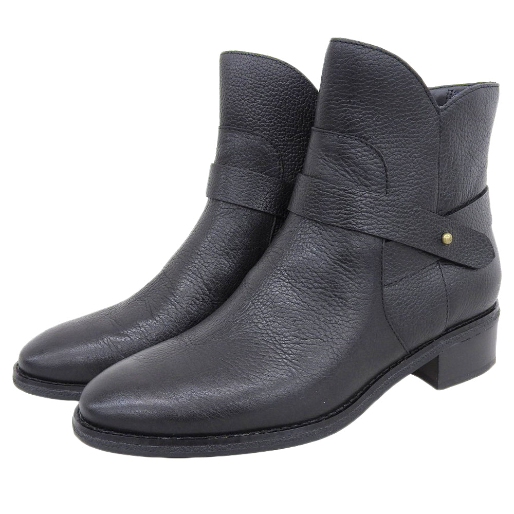 Cole Haan コールハーン 美品 ウァイリー ウォーターレジスタント ブーティー シューズ レディース ブラック 23.5cm W22038 シューズ 6.5