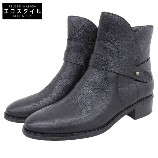 Cole Haan コールハーン 美品 ウァイリー ウォーターレジスタント ブーティー シューズ レディース ブラック 23.5cm W22038 シューズ 6.5