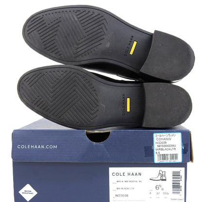 Cole Haan コールハーン 美品 ウァイリー ウォーターレジスタント ブーティー シューズ レディース ブラック 23.5cm W22038 シューズ 6.5