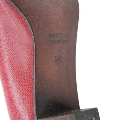 CELINE セリーヌ 美品 レザー ビットパンプス レディース レッド 36 シューズ 36