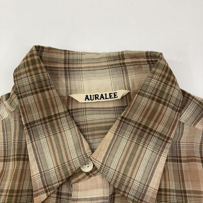 AURALEE オーラリー ﾌﾞﾗｳﾝ A21AS04BY WOOLRECYCLEDPOLYESTER CLOTH SHIRTS トップス 1